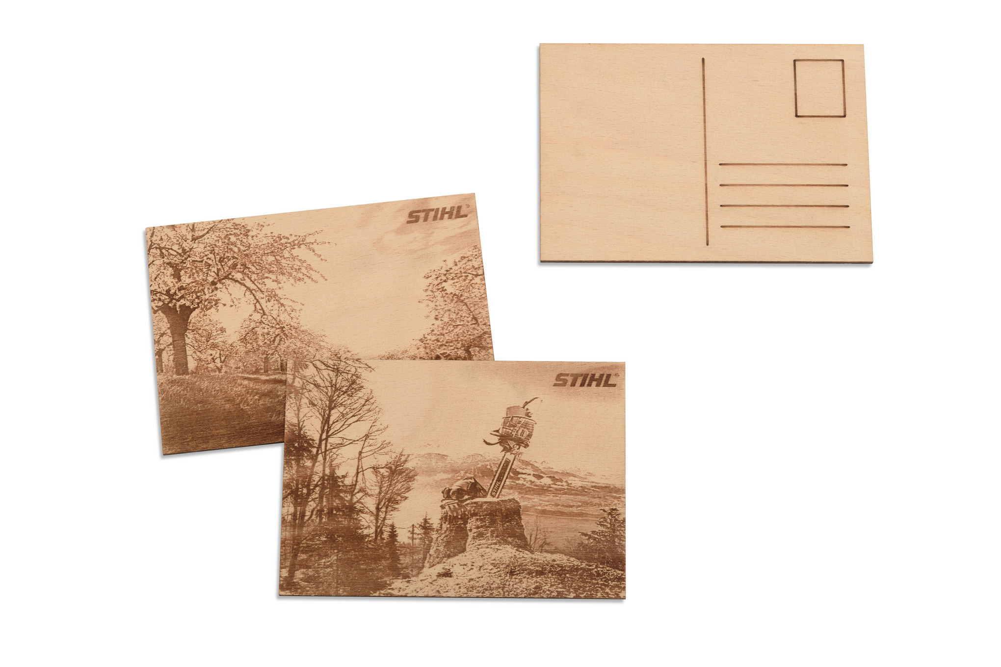 Wooden postcard set